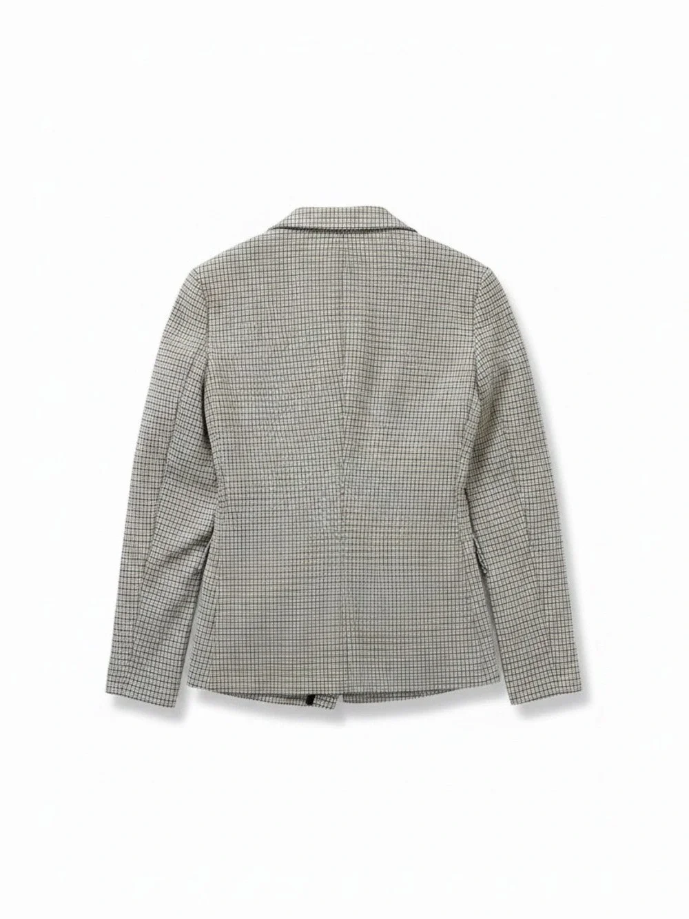 Maeve Anthropologie‎ Collegiate Knit Blazer Asymmetrical Check Brown Small NWT